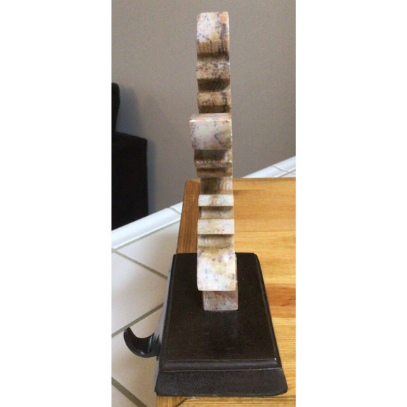 2 Christmas Snowflake Stocking Holders Hangers Faux Marble Metal Base ~851A - Picture 5 of 7